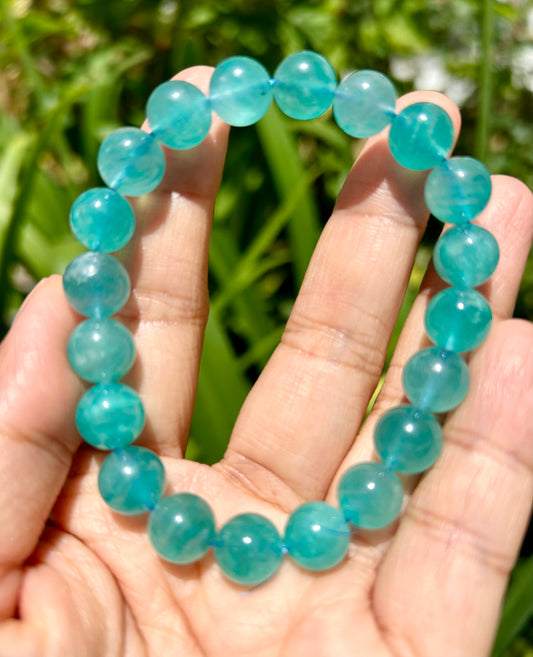 Blue amazonyte bracelet