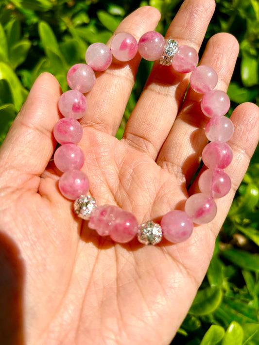 Sakura rain Rhodonite