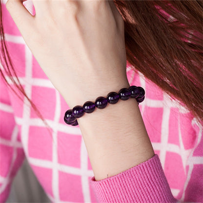 [New Preferred] collectible Uruguayan amethyst bracelet women's natural crystal bracelet purple bracelet jewelry
