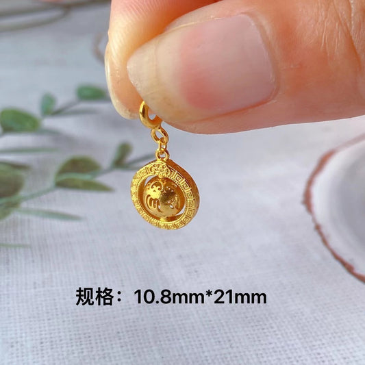 S925 Six Character Mantra Transfer Beads Pendant