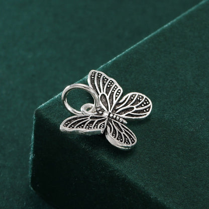 S925 sterling silver vintage butterfly charm