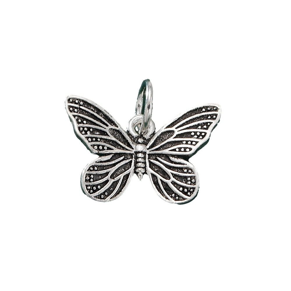 S925 sterling silver vintage butterfly charm