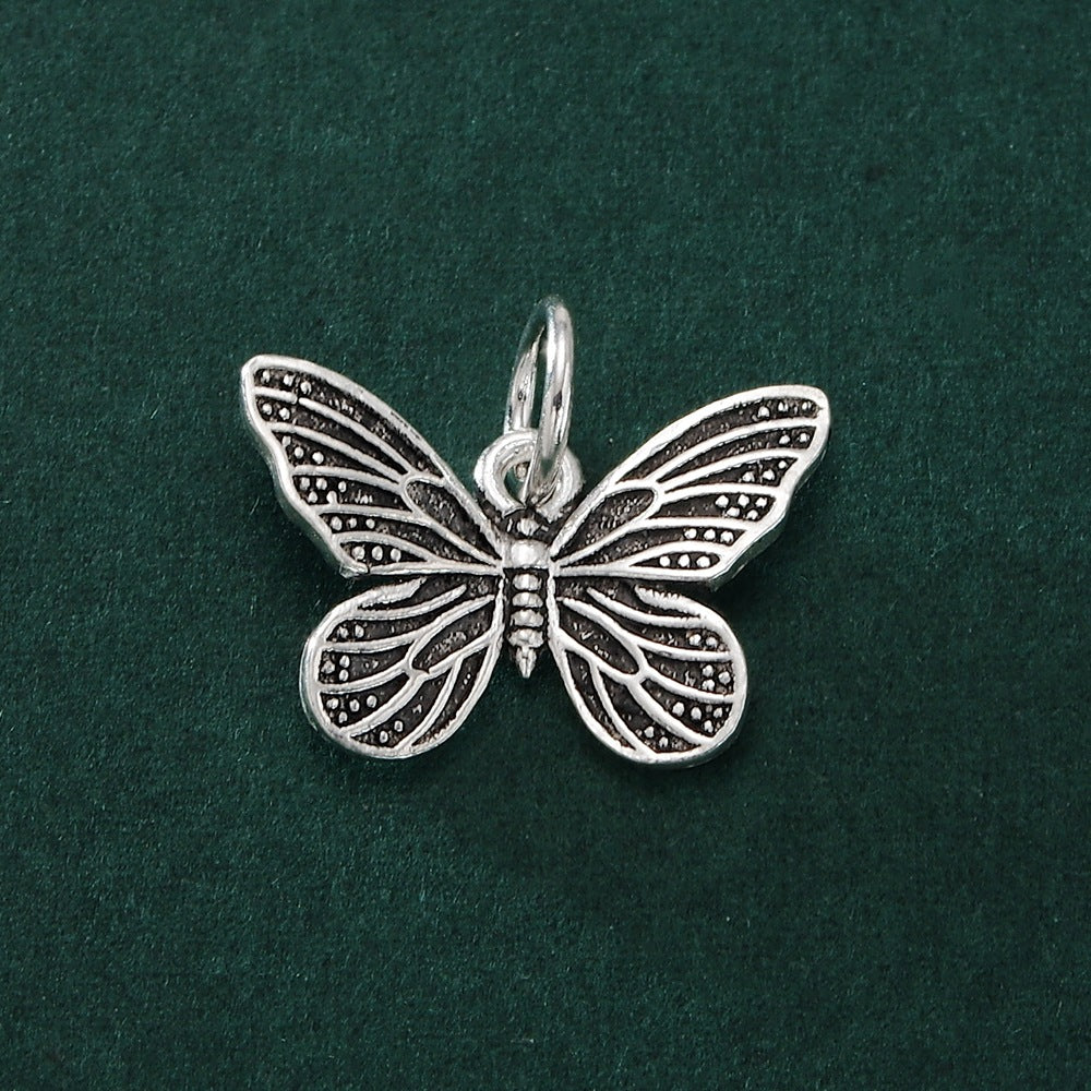 S925 sterling silver vintage butterfly charm