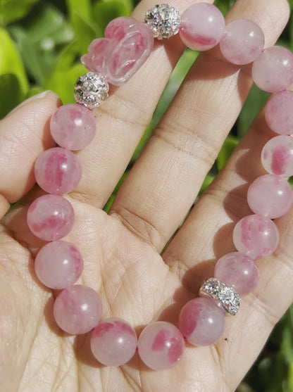 Sakura rain Rhodonite